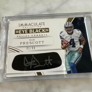Dallas Cowboys Dak Prescott Signed Immaculate EYE BLACK  #31/99 by Panini
